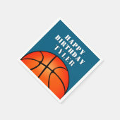 Basketbal Foto Happy Birthday Party Servet (Hoek)