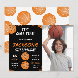 basketbal foto uitnodiging