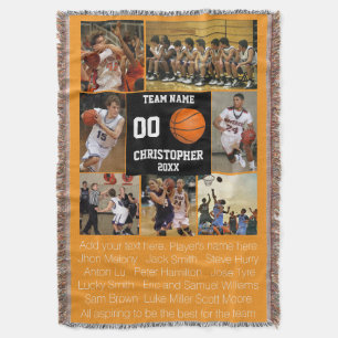 Basketbal fotocollage fleece deken