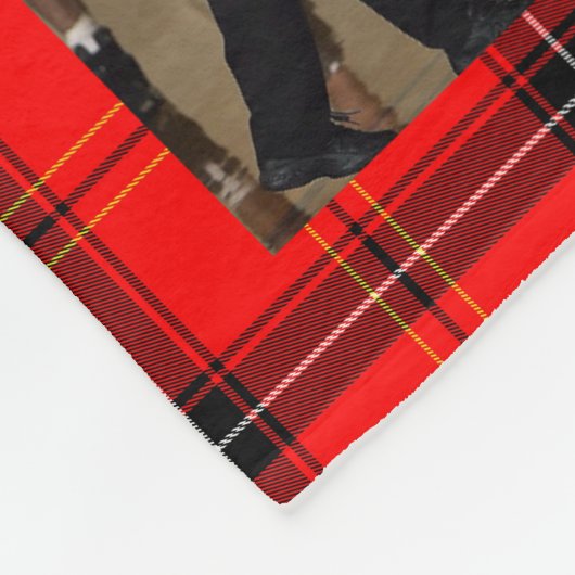 Basketbal fotocollage Red Tartan Fleece Deken (Hoek)