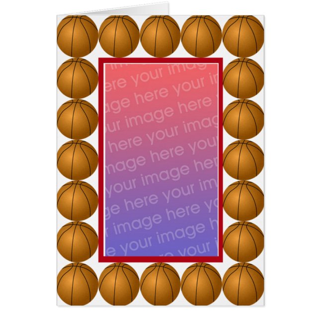 Basketbal fotokaart (Voorkant)