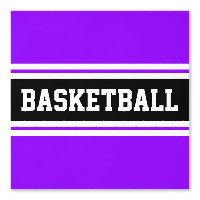 BASKETBAL Fun Heldere Paarse Zwarte Witte Strepen