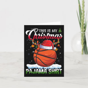 Basketbal Fun Sport Kerstmis Dit is mijn kerstpakk Kaart