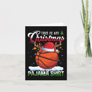 Basketbal Fun Sport Kerstmis Dit is mijn kerstpakk Kaart