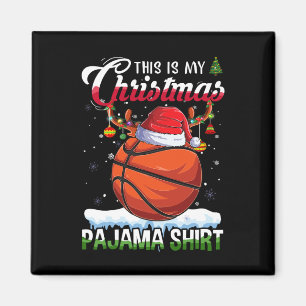 Basketbal Fun Sport Kerstmis Dit is mijn kerstpakk Magneet