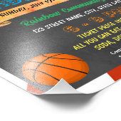 Basketbal Fundraiser school evenement sjabloon Foto Afdruk (Hoek)