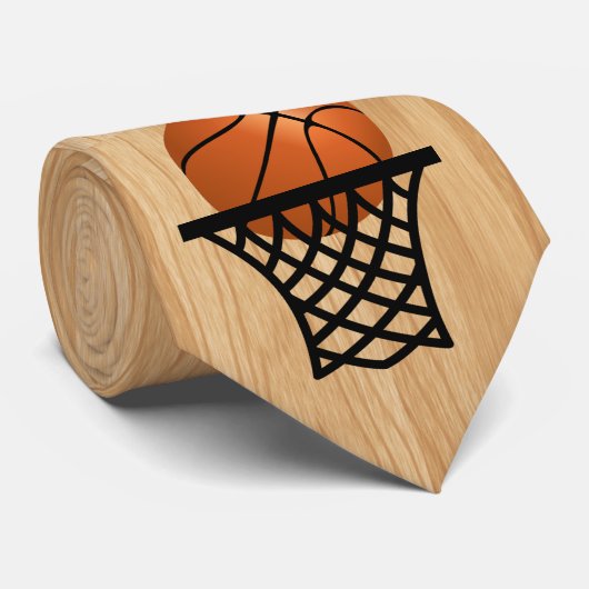Basketbal gaat naar Hoop stropdas (Opgerold)