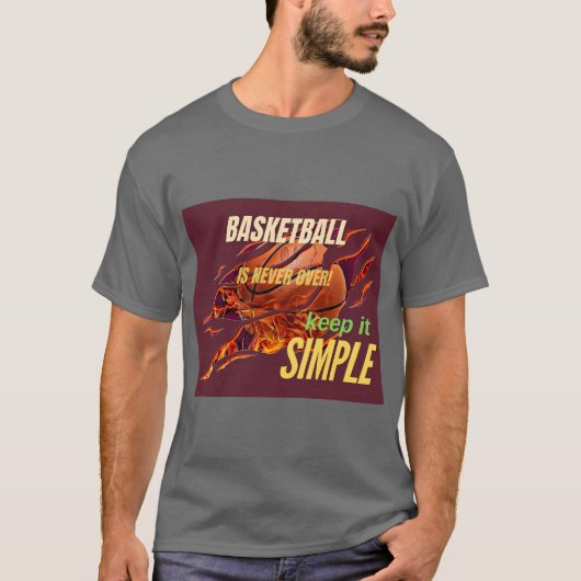 Basketbal gaat nooit dood t-shirt (Voorkant)