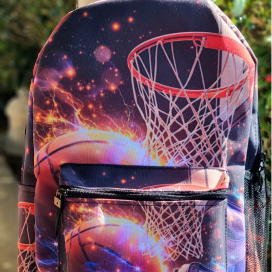 Basketbal Galaxy Stijl Bedrukte Rugzak