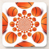 Basketbal Game of Champions: Court Vision Kaleida Bier Onderzetter (Voorkant)