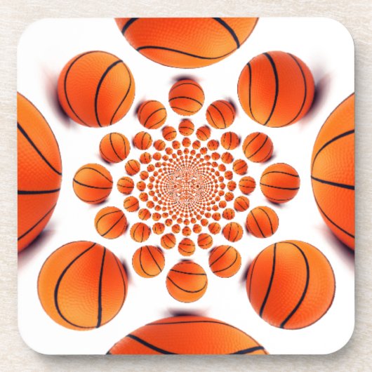 Basketbal Game of Champions: Court Vision Kaleida Bier Onderzetter (Voorkant)