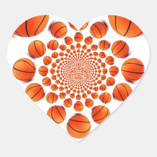 Basketbal Game of Champions: Court Vision Kaleida Hart Sticker (Voorkant)