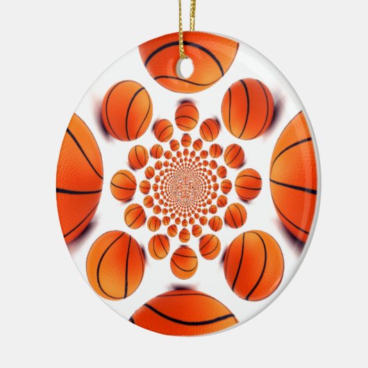 Basketbal Game of Champions: Court Vision Kaleida Keramisch Ornament (Links)