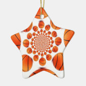 Basketbal Game of Champions: Court Vision Kaleida Keramisch Ornament (Links)