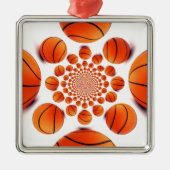 Basketbal Game of Champions: Court Vision Kaleida Metalen Ornament (Voorkant)