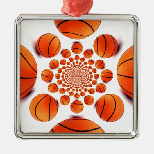 Basketbal Game of Champions: Court Vision Kaleida Metalen Ornament (Voorkant)