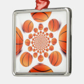 Basketbal Game of Champions: Court Vision Kaleida Metalen Ornament (Links)