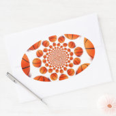 Basketbal Game of Champions: Court Vision Kaleida Ovale Sticker (Envelop)