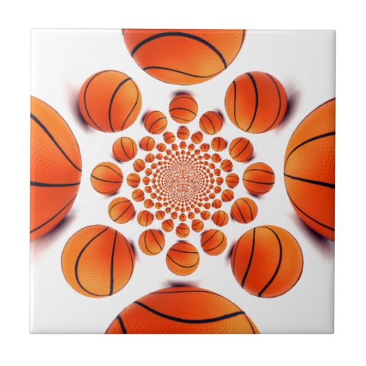 Basketbal Game of Champions: Court Vision Kaleida Tegeltje (Voorkant)