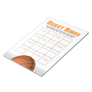 Basketbal Gast Bingo Baby shower Game Pack Notitieblok