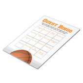Basketbal Gast Bingo Baby Shower Spelpakket Notitieblok (Schuin)