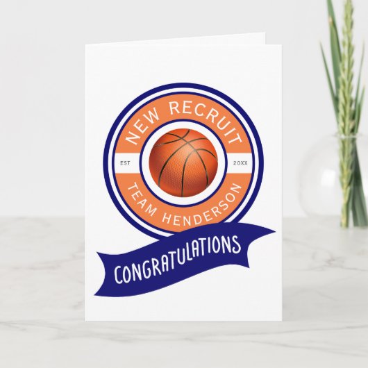 Basketbal Gefeliciteerd Baby Groet Kaart (Voorkant)