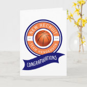 Basketbal Gefeliciteerd Baby Groet Kaart (Gele Bloem)