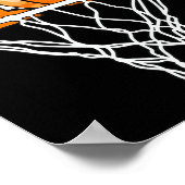 Basketbal Gelukkige 10e Verjaardag Jongen Bal 10 J Poster (Hoek)