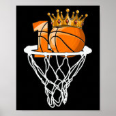 Basketbal Gelukkige 10e Verjaardag Jongen Bal 10 J Poster (Voorkant)