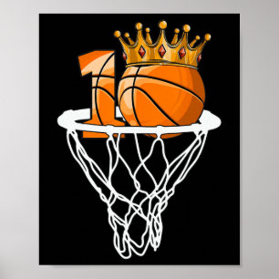 Basketbal Gelukkige 10e Verjaardag Jongen Bal 10 J Poster