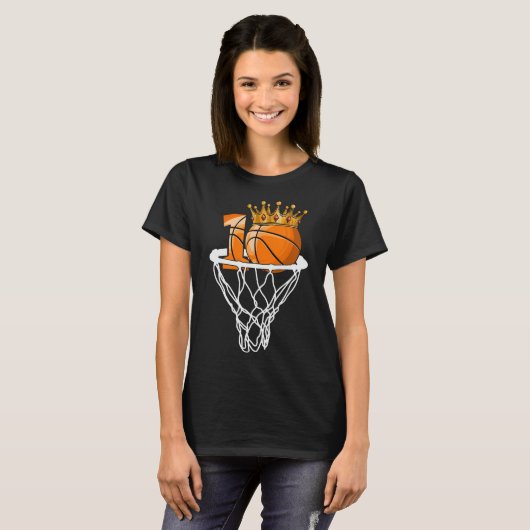 Basketbal Gelukkige 10e Verjaardag Jongen Bal 10 J T-shirt (Voorkant volledig)