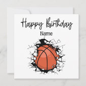 Basketbal Gelukkige Verjaardag aan Speler Kaart (Voorkant)