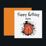 Basketbal Gelukkige Verjaardag aan Speler Kaart<br><div class="desc">Basketball Happy Birthday to Player with Ball Gifts for': coach,  instructeur,  leraar,  vrienden,  mama,  vader,  vriendin/vriendje,  medewerker,  hostess,  buur,  buur,  hem/haar,  koppels,  grootouders,  baas,  kinderen,  beste vriend,  familie,  schoonfamilie,  trainer/team,  tieners</div>