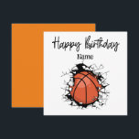 Basketbal Gelukkige Verjaardag aan Speler Kaart<br><div class="desc">Basketball Happy Birthday to Player with Ball Gifts for': coach,  instructeur,  leraar,  vrienden,  mama,  vader,  vriendin/vriendje,  medewerker,  hostess,  buur,  buur,  hem/haar,  koppels,  grootouders,  baas,  kinderen,  beste vriend,  familie,  schoonfamilie,  trainer/team,  tieners</div>