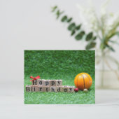 Basketbal Gelukkige verjaardag aan Speler met Bal Briefkaart (Staand voorkant)