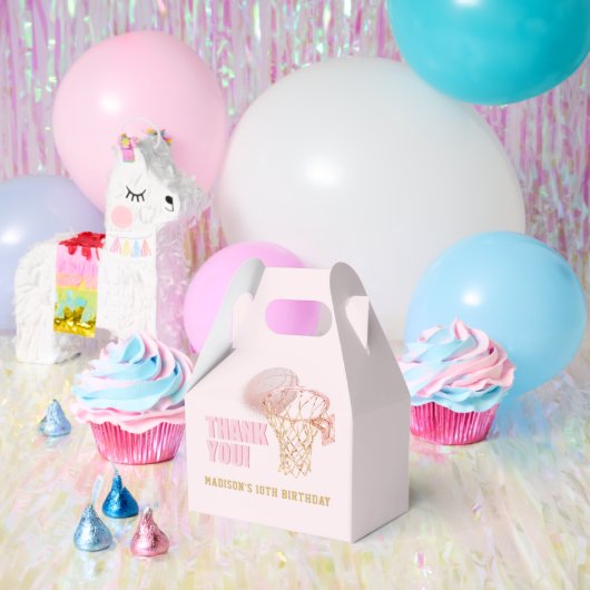 Basketbal Gepersonaliseerd Meisje Verjaardag Bedankdoosjes (Feest)