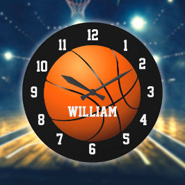 Basketbal Gepersonaliseerde Aangepaste Naam Grote Klok