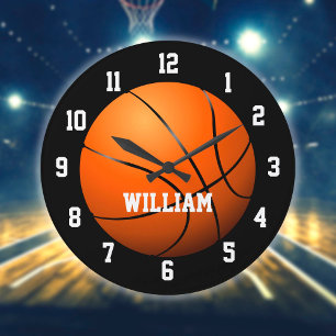 Basketbal Gepersonaliseerde Aangepaste Naam Grote Klok