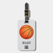 Basketbal Gepersonaliseerde Custom Team Bag Label Bagagelabel (Voorkant verticaal)