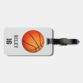 Basketbal Gepersonaliseerde Custom Team Bag Label Bagagelabel (Achterkant horizontaal)