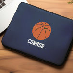 Basketbal Gepersonaliseerde Kinder Laptop Sleeve<br><div class="desc">Basketbal Gepersonaliseerde Kinder sport thema ontwerp.</div>
