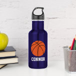 Basketbal Gepersonaliseerde Kinder Waterfles<br><div class="desc">Speciaal ontwerp voor uw kleine atleten en sportfans.</div>