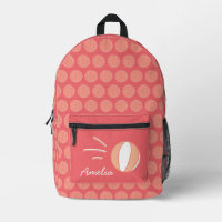 Basketbal Gepersonaliseerde Naam Koraal Wit Custom