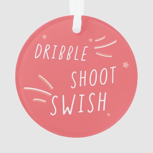 Basketbal Gepersonaliseerde Naam Nummer Ornament (achterkant)