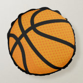 Basketbal gepersonaliseerde naam rond kussen (Achterkant)
