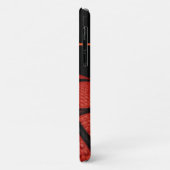 Basketbal Gepersonaliseerde Naam Zwart en Sinaasap Case-Mate iPhone Case (Achterkant/links)