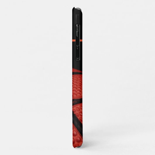 Basketbal Gepersonaliseerde Naam Zwart en Sinaasap Case-Mate iPhone Case (Achterkant/links)