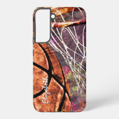 basketbal gepersonaliseerde sportgeschenken voor m samsung galaxy hoesje (Achterkant)