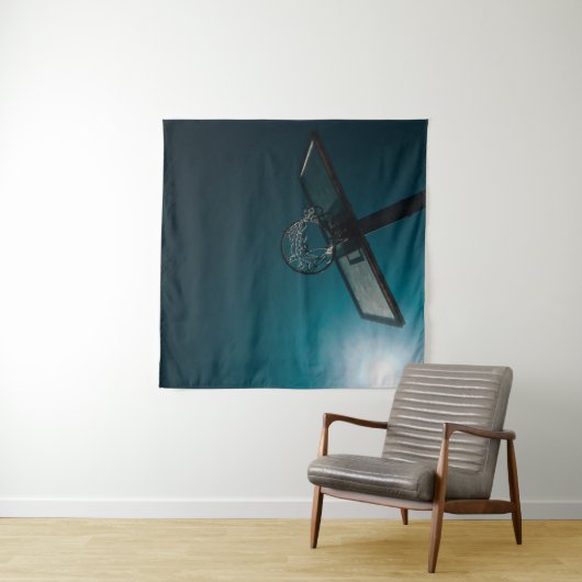 Basketbal geschenk wandkleed (In Situ (horizontaal))