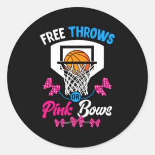 Basketbal Geslacht Onthullen Py Free Throws of K B Ronde Sticker